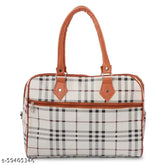 Stylish PU handbag, three compartments, free size handheld bag for women and girls - ideal accessory for any outfit with matching footwear