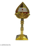 Golden brass Murugan Yantra, traditional decor showpiece for pooja rooms, offices, or cars