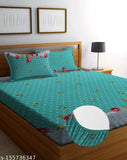 White Glace Cotton King Size Bedsheets with 2 Pillow Covers, 180 TC Supersoft, 72x78 inches, fits 4-10 inch mattresses