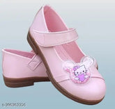 Pink patent leather ballerina flats for girls partywear, size 12-18 months, made in India