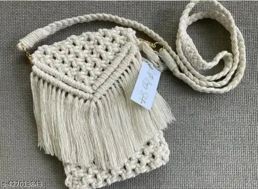 Macrame sling bag, 100% cotton cord, self-design, mothers day gift ideas