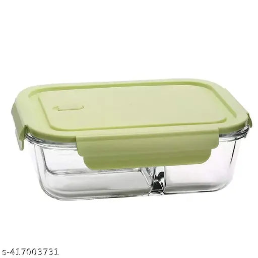 Glass essential lunch box, basic microoven safe, pack of 1 for everyday meals, India origin