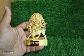 Gold-plated metal Durga Mata showpiece (65cm), adds elegance to home & office decor