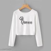 Long-sleeve printed polyester top, vibrant graphic design, XS bust 32in, handwash, regular fit, made in India