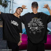 Unfinished Legacy Sidhu Moose Wala oversized cotton T-shirt, printed design, short sleeves, India origin