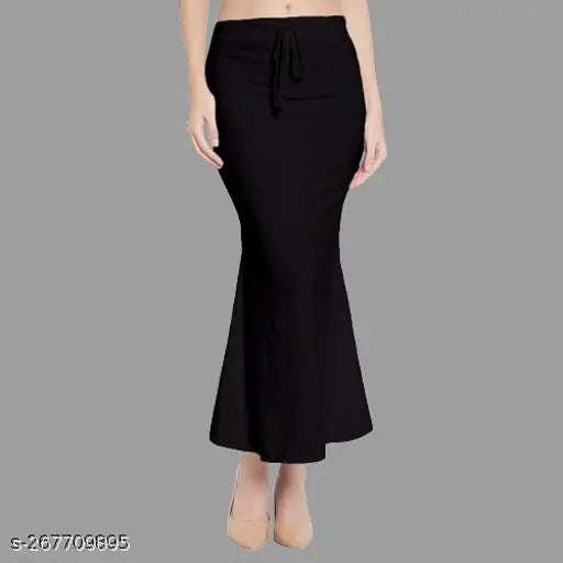 Polycotton fishcut saree shapewear petticoat, comfortable and breathable for women. Solid net, easy movement design, available in sizes 26-38 (waist 26in-38in, length 37in), made in India