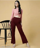 Women's viscose rayon trousers by H & S Clothing House. Solid net design, available in sizes S-XL for versatile comfort and style. Ideal for lounging or workouts