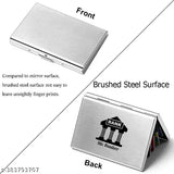 Silver water-resistant stainless steel card holder, ideal for daily use (1 set, India)
