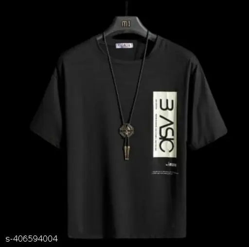 Elegant printed cotton blend half sleeve t-shirt for men, inspiring quote "Dream Big, Work Hard, Make It Happen". Soft, breathable, durable micro PP fabric, classic fit. Made in India