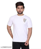 Stylish cotton men's short sleeve t-shirt, printed design, M (38 in chest, 27 in length), L (40 in chest, 28 in length), XL (42 in chest, 29 in length). Perfect for casual wear during summer