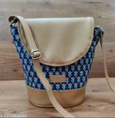 Solid fabric cross body sling, adjustable strap with zippered pocket, daily utility bag from India