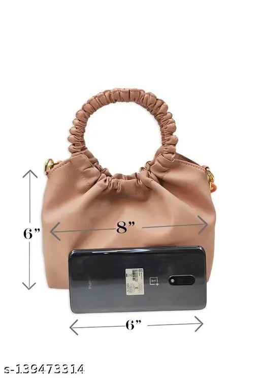 PU Women's Slingbag Combo (SC10), solid net design. Durable and stylish sling bag, free size (9in x 3in x 6in)