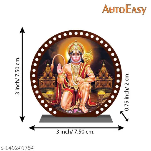Multicolor acrylic Hanuman idol for car dashboard or home decor, ideal spiritual gift item & temple pooja showpiece figurine
