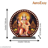 Multicolor acrylic Hanuman idol for car dashboard or home decor, ideal spiritual gift item & temple pooja showpiece figurine