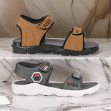 Kids' printed net combo sandals (2 pack), synthetic sole & EVA, adjustable Velcro fastening. Ideal for active boys, casual footwear for outdoor adventures