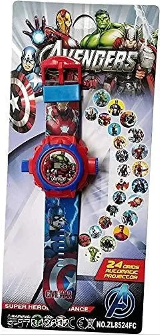 Avengers Projector Watch for Kids, digital watch with 24 image projector, perfect birthday gift