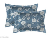 Double bed glace cotton fitted sheets with botanical print, 2 pillow covers (72x78 inches). Luxurious and comfortable for summer sleep