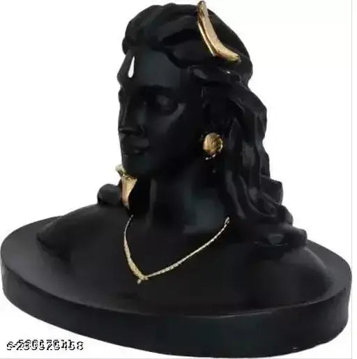 14cm Brass Adiyogi Shiva Idol, Indian handcrafted deity figure for car dashboard and home decor