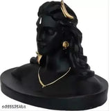 14cm Brass Adiyogi Shiva Idol, Indian handcrafted deity figure for car dashboard and home decor