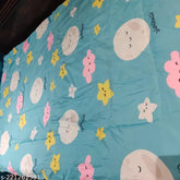 Cotton baby warm comforter, light blue, single size (90x60x90in), perfect for winter, India origin