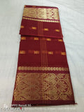 Taant Bangali cotton solid jacquard sari, single piece, free size, length 5.5m, Indian origin