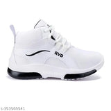 New trendy EVA sole leather running shoes combo pack for kids aged 4-12 years. Lace-up style with perforations for breathability