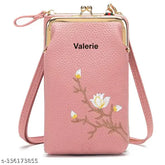 Floral Net PU Small Crossbody Bag, 3 compartments for wallet, cellphone, and essentials