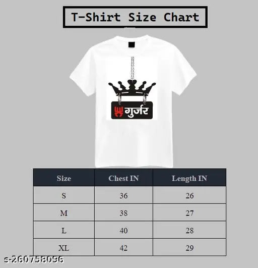 Crisp White GURJAR Printed Graphic Cotton Blend T-Shirt - Modern, Trendy Casual Wear for Boys & Girls