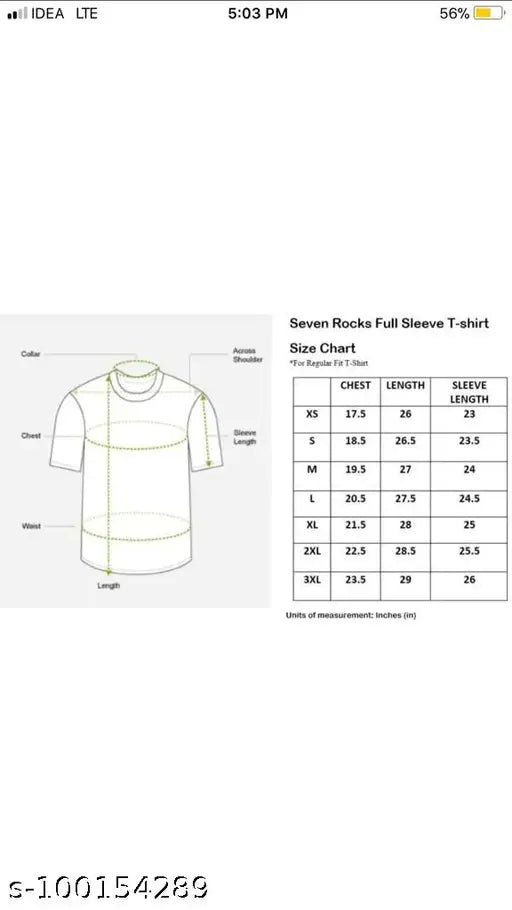 Stylish cotton long sleeves solid XL men's t-shirt from India