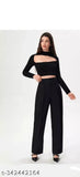 Cotton Lycra Anara Fashion trouser, solid net with 2 pockets for women's casual wear, high rise, India-imported