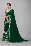 Shibori Print Ruffle Georgette Saree, Indian cotton silk, daily/party wear, ethnic fashion, new arrival 2024