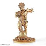 Golden poly resin Hanuman idol, 6cm x 6cm x 11cm Lord bhaubali statue by AS VENTURES