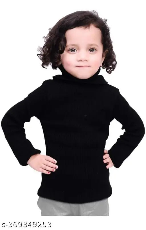 Cozy, long-sleeved kids' turtleneck sweater set (pack of 2), wool fabric, suitable for 0-3M to 2-3Y, high neck and versatile design
