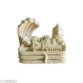 Handcrafted Polyresin White Vishnu Ji with Laxmi Statue, multicolor, standard size, Indian artisanal home decor and worship idol