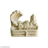Handcrafted Polyresin White Vishnu Ji with Laxmi Statue, multicolor, standard size, Indian artisanal home decor and worship idol