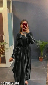 Georgette printed Nayara cut kurti with long sleeves, Indian women's fashion