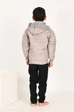 Multicolor reversible polyester winter jacket for kids (A4ANIXAbabyhug) - perfect for playful and warm winter outings