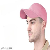 Trending soft cotton caps, two-pack in solid colors, one-size fits all for girls, boys, men, women. Indian-made combo cap set on display