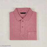 Indian cotton solid half sleeve polo t-shirt M-XXXXXL, ideal for casual wear