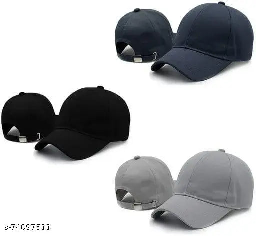 Multicolor adjustable cotton baseball cap pack for men & women, self-design pattern, India origin