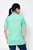 Solid pattern polyester Women's casual polo t-shirt with half sleeve, comfortable & trendy, RAPL BHARAT India