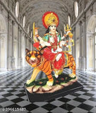 Marble finish Maa Durga idol statue, 7 inch spiritual showpiece for home decor, Indian origin