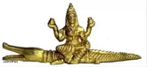 Brass gold, 69 cm tall Goddess Devi Ganga Maa figurine for home & office decor, Indian handcrafted religious sculpture
