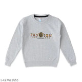 Printed cotton blend boys' sweatshirt pack of 4, featuring long sleeves and classic round neckline