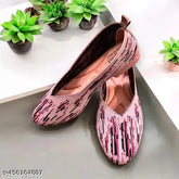 Zara 1 RGold textured casual bellies, premium ballerinas in indian sizes: IND-5, IND-6, IND-7, IND-8. Handcrafted, canvas slip-ons for women and girls