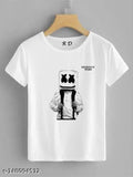 Quirky printed polyester T-shirt for men, eye-catching design, Indian origin