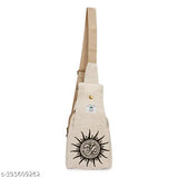 Hemp sling bag, casual outing crossbody bag. Textured net, 2 compartments, adjustable strap. Perfect for men & women's daily use, travel essentials. Indian origin