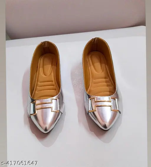 Synthetic flat bellies for women and girls - latest trending partywear design from India