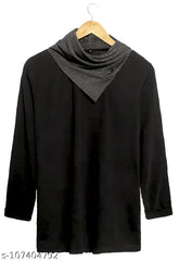 Cotton blend long-sleeved men's solid T-shirt by VESCOR, size M (38 in chest) made in India