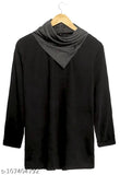 Cotton blend long-sleeve solid men's t-shirt by VESCOR, size M (38in), made in India